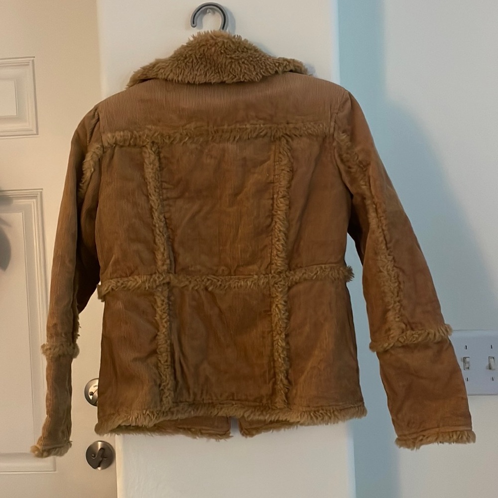 Dollhouse Tan Corduroy Jacket with Faux Fur Trim - Picture 2 of 5